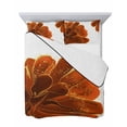 thumbnail image 7 of Burnt Orange Twin Size Down Alternative Comforter, Lightweight Comforter Quilt Bedding Set with Pillow Shams Sparkle Gold Stained Floral Flower Art All Seasons Bed Comforter Duvet Insert 68"x86", 7 of 7