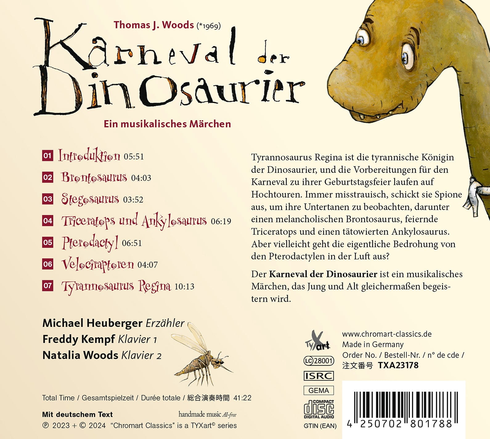 Michael Heuberger - Woods: Karneval der Dinosaurier (Ein musikalisches Marchen) - Music & Performance - CD