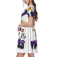 thumbnail image 4 of Lsque Sml Jeffy Print Women's Casual Dress T-Shirt Summer Short Sleeve Scoop Neck Swing Dresses, 4 of 7