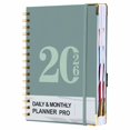 thumbnail image 2 of FENGGHAO 2026 Planner Daily Monthly Organizer Light Green Coil Bound Notebook with Strap Work Schedule Journal for Professionals, 2 of 9