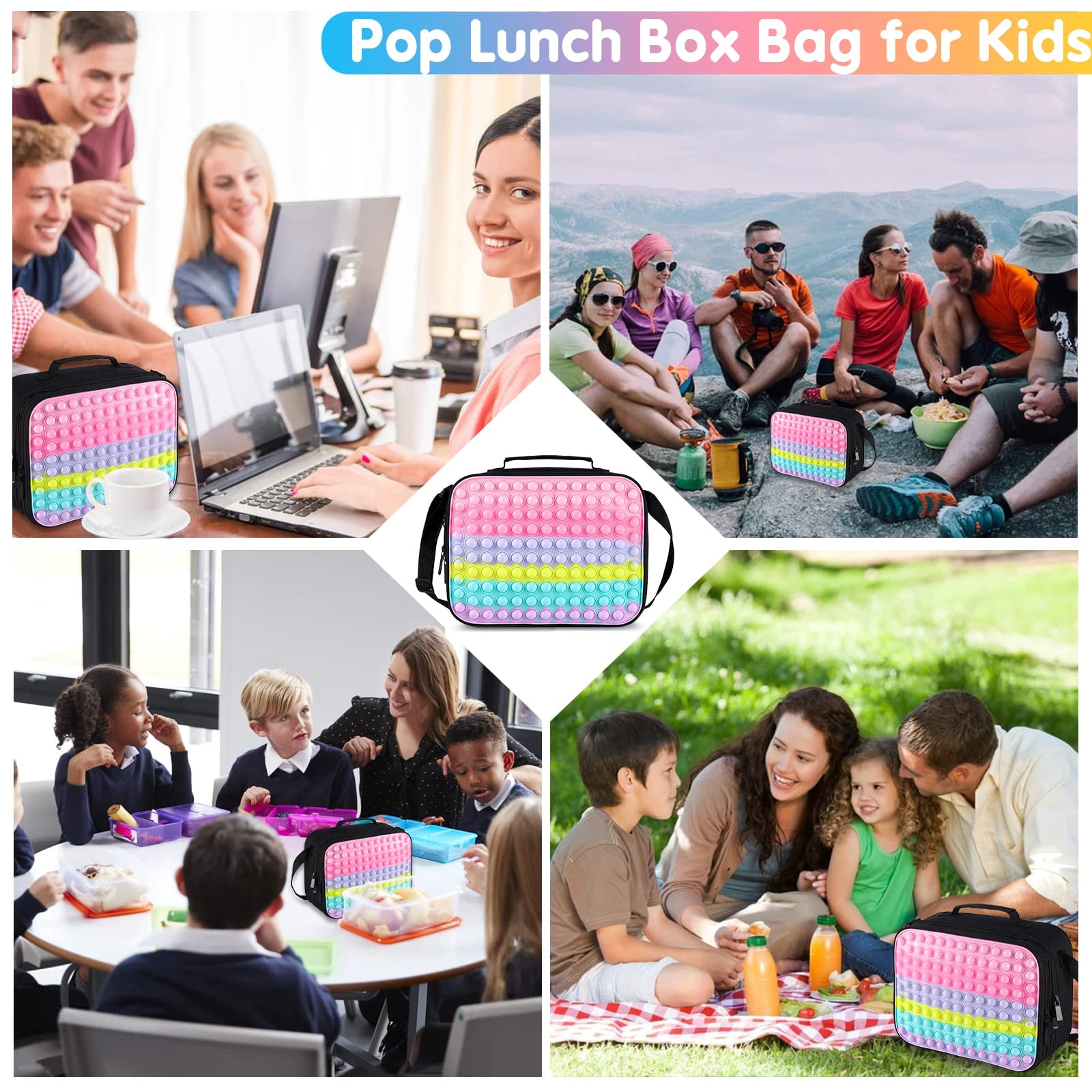 Ouryec Girls Lunch Boxes for School, Pop Kids Lunch Box Bag for Little  Girls, Christmas Insulated Lu…See more Ouryec Girls Lunch Boxes for School,  Pop