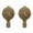 Polished Brass - Pack of 2, variant on Royal Designs, Inc. Traditional Filigree Globe Crystal Embelishment Finial for Lamp Shade, F-5072PB-1, Polished Brass, Single