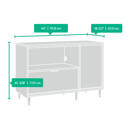 Sauder - Clifford Place Collection TV Cabinet for Most TVs Up to 46" - Grand Walnut