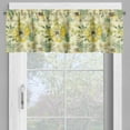 thumbnail image 2 of Ambesonne Floral Valance Pack of 2, Watercolor Leaves Blossom, 42"X12", Pastel Green Multicolor, 2 of 5