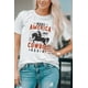 thumbnail image 4 of ABPHQTO Camiseta blanca con cuello redondo y estampado gráfico de vaquero americano para mujer, 4 of 5