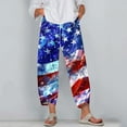 thumbnail image 3 of Hvot&aat Women's Harem Pants Red Galaxy Nebula Independence Day Printed Trousers High Waisted Jogger, 3 of 5