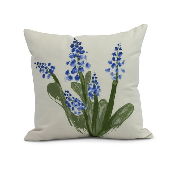 Simply Daisy, 16" x 16" Bluebell Outdoor Pillow, Blue