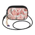 thumbnail image 2 of FORMRS Mini Crossbody Bag for Women Adjustable Rope Shoulder Casual Phone Purse, Light Pink Gingerbread Houses, 2 of 7