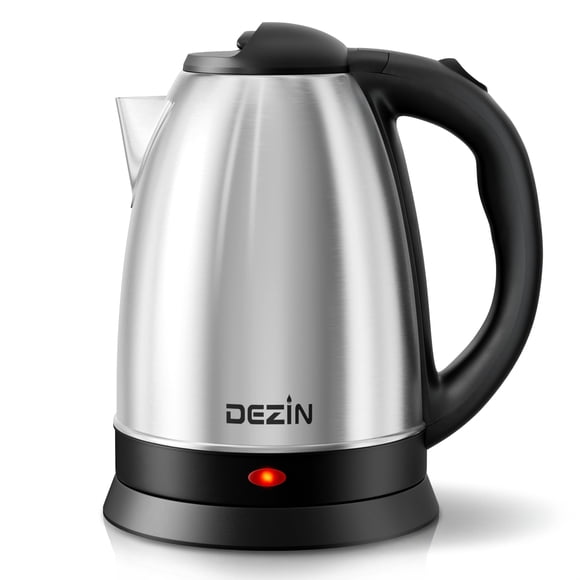 DEZIN Electric Kettle Upgraded, BPA Free 2L Stainless Steel Tea Kettle, Fast Boil Water Warmer with Auto Shut Off and Boil Dry Protection Tech for Co
