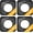Black, variant on Silver Drip Pans Square,SGP-400,Burner Covers BN24 Replacement|Chrome Square Gas Range Pans Made of Porcelain-4packs by