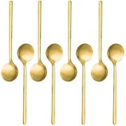 8 Packs, Gold-Plated Stainless Steel Coffee Spoon, for Coffee Sugar