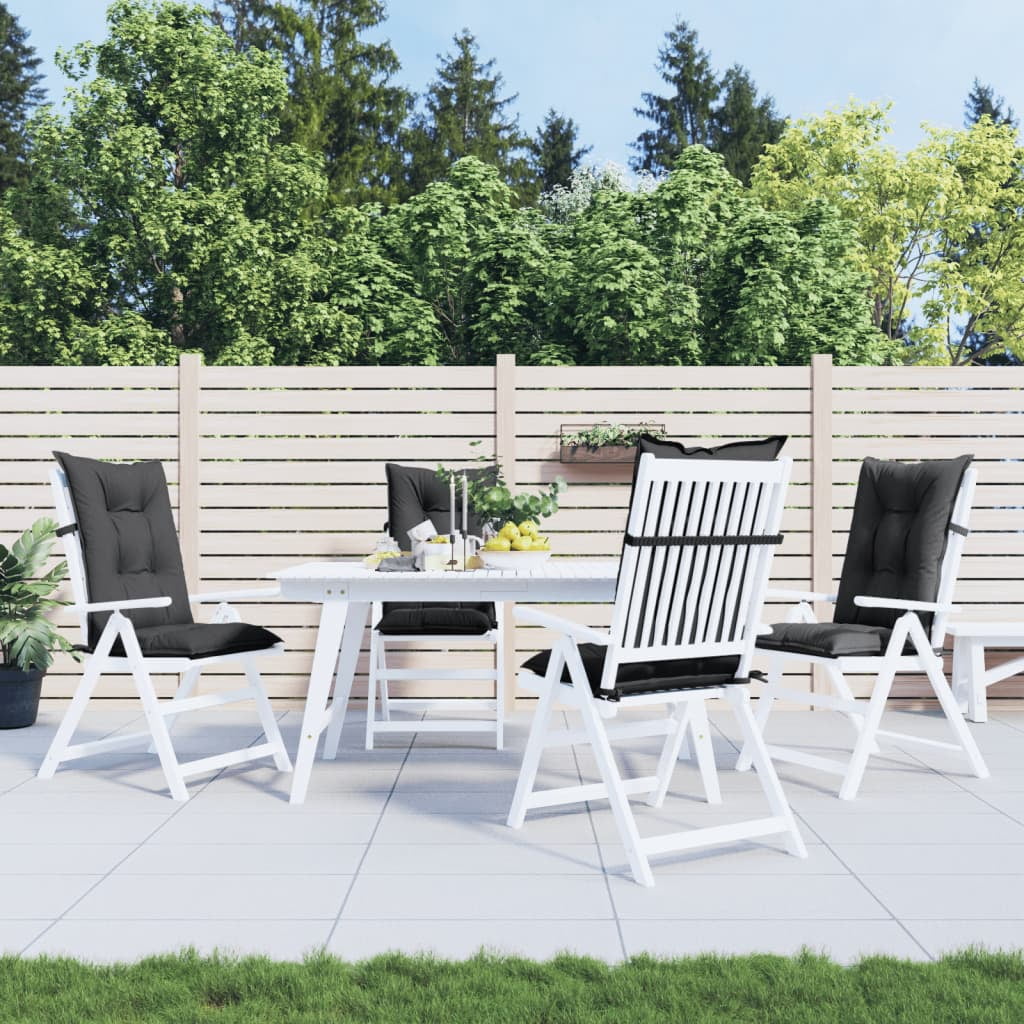 vidaXL Highback Chair Cushions Outdoor Seat Pad Garden Patio Furniture Fabric