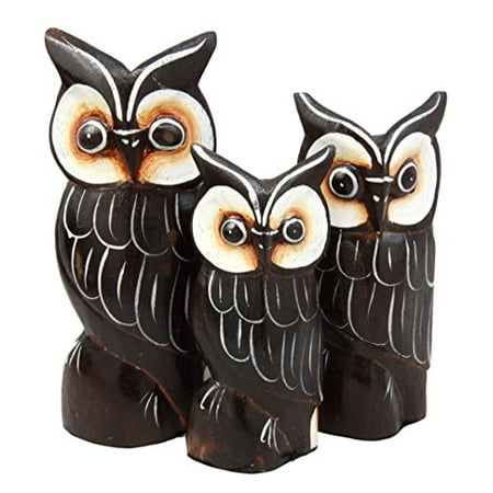 Balikraft Hand Made Wood Artisans Burung Hantu Brown Forest Owl