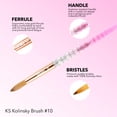 thumbnail image 3 of Pincel acrílico Kiara Sky #10 100% puro Kolinsky Pink, 3 of 6