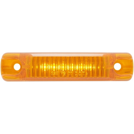 Optronics LED marker/clearance light; sealed amber six-LED surface mount light; hard wired  with separate ground wire