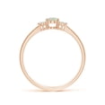 thumbnail image 2 of Angara Natural Opal Ring - Tapered Shank Oval Opal Ring with Trio Diamond Accent for Women | October Birthstone Jewelry | 14K Rose Gold Opal Ring (Ring Size = 9), 2 of 10