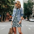 thumbnail image 4 of Fotbe Blue Flower Vestido de Verano sin Mangas para Mujer – Vestido Midi Línea A, Estilo Camiseta Floral, Vestido Playero Casual y Fluido, 4 of 7