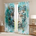 thumbnail image 2 of Castle Fairy Children Teenagers Tiger Animal Black Out Curtains,Gradient Marbling Watercolor Curtains Pack of 2 (42x63 Each),Jungle Animal Bedroom Curtains,Breathable Home Decor, 2 of 6