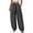 Dark Gray, variant on Cotton Linen Pants Women Elastic Waist Cinch Bottom Pockets Pants Thin Breathable Summer Trousers Beach Clothes