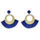 thumbnail image 2 of Tassel Thread Dangle Sequins Disc Earrings Boho Ethnic Earrings Red----Blue--Product code 60573 Blue, 2 of 5