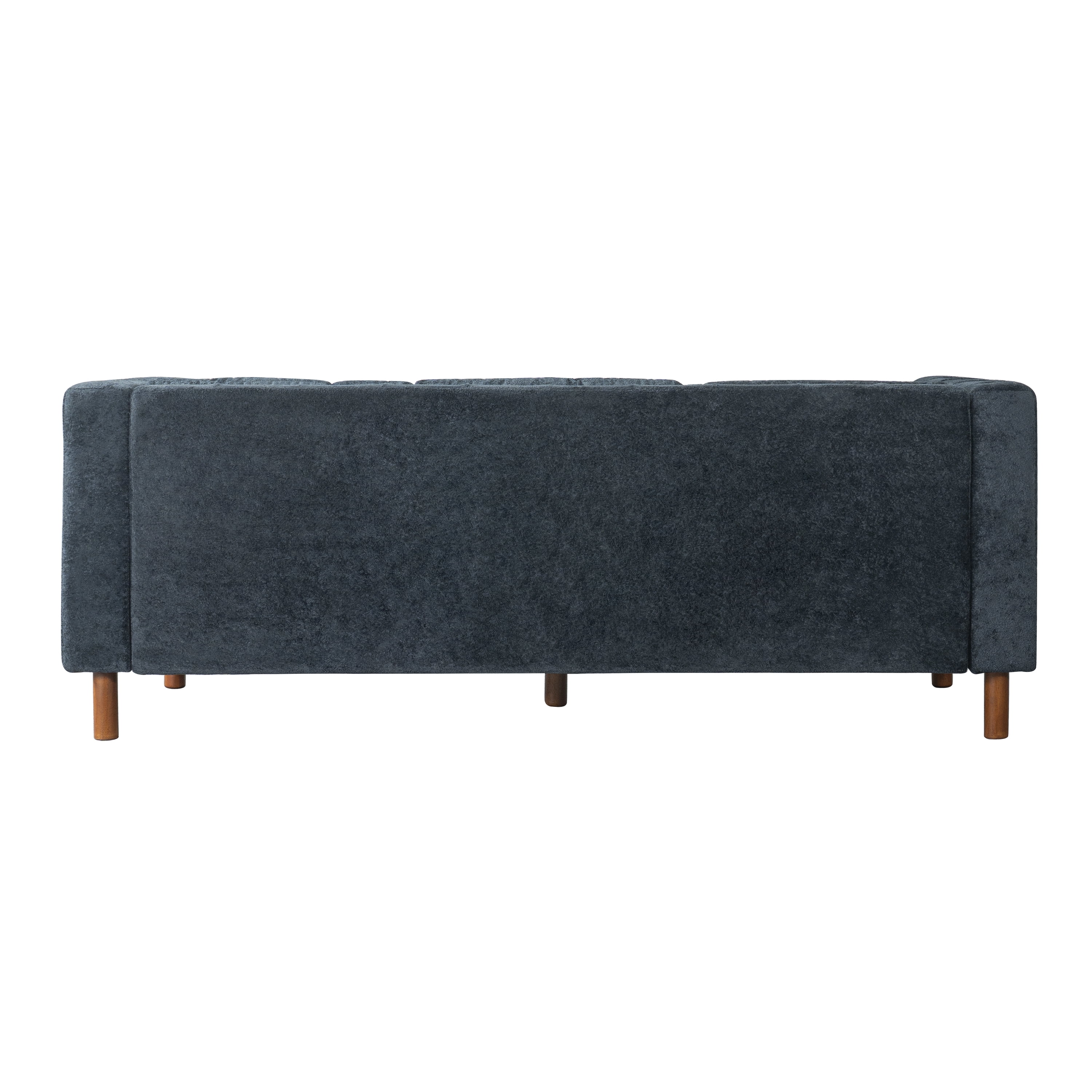 GARITIN 3 Seater Sofa 78 Inch, Chenille Upholstered Couch with Square Arms and Tufted Pillow Back for Living Room Apartment, Blue