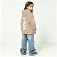 thumbnail image 4 of Vividxx Boys Hoodies Back Letter Print Pullover Hoodie Long Sleeve Hooded Sweatshirt Casual Soft Top For Kids For Fall Winter Preppy Clothes 9-10 Years, 4 of 8