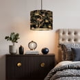 thumbnail image 5 of Linen Drum Lampshades Golden Floral Branch Blossoms Dark Elegant Botanical Art 13"x13"x10" Light Shade for Table Lamps Floor Lamp Shades Lampshade Replacement Assembly Required, 5 of 8