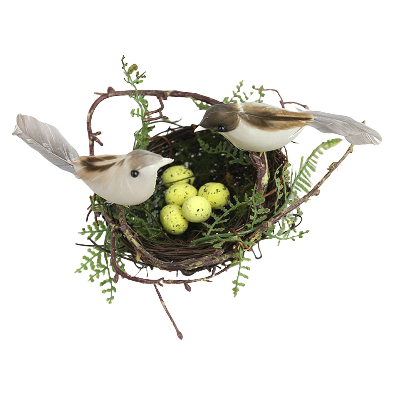 Handmade Artificial Bird Nest, Faux Bird Eggs Birds Nest Crafts for