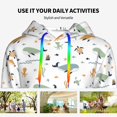 thumbnail image 4 of Daiia Sea Creatures Pattern Women's Fashion Hoodies & Sweatshirts with Kangaroo Pocket Hooded Sweatshirt with Eye-catching Drawstrings-Large, 4 of 7