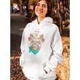 thumbnail image 2 of Colored Western Pug. Hoodie Women -Image by Shutterstock, Female Medium, 2 of 4