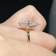 thumbnail image 3 of Simple Triangular Rhombus Imitation Moissanite Diamond Ring Copper Electroplated For Women Jewelry Gift Elegant Jewelry, 3 of 6