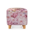 thumbnail image 2 of SCRAWLGOD Hedgehog Cherry Blossom Print Pink Stretch Square Ottoman Cover Folding Storage Stool Furniture Protector Removable Soft Rectangle Slipcover with Elastic Bottom Home Decor, 2 of 7