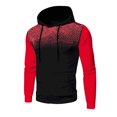 thumbnail image 2 of CAICJ98 Full Zipper Hoodies For Men Men's Workout Long Sleeve Fishing Shirts UPF 50+ Sun Protection Dry Fit Hoodies Red,L, 2 of 4