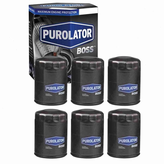 6 pc Purolator BOSS PBL22500 Engine Oil Filters for Oil Change Lubricant Filters Fits select: 2014-2023 CHEVROLET SILVERADO, 2011-2023 FORD F150