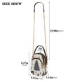 thumbnail image 2 of FORMRS Crossbody Bag for Women Quilted Travel Shoulder Cell Phone Purse with Chain Strap Handbag, Beige Christmas Forest, 2 of 7