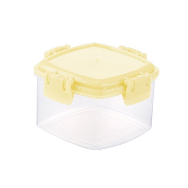 TIELUTT 1 Pcs Mini Bouteille d'Assaisonnement Carrée Bouteille de Rangement d'Assaisonnement Transparente avec Couvercle Étanche Contenant Contenants de Lunch pour Femmes Canettes de Café Vides Contenants de Rangement pour Aliments Secs Lunch en Verre Co
