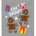 thumbnail image 5 of Christmas Oh Snap Adult Heather Gray Long Sleeve Hoodie-Medium, 5 of 6