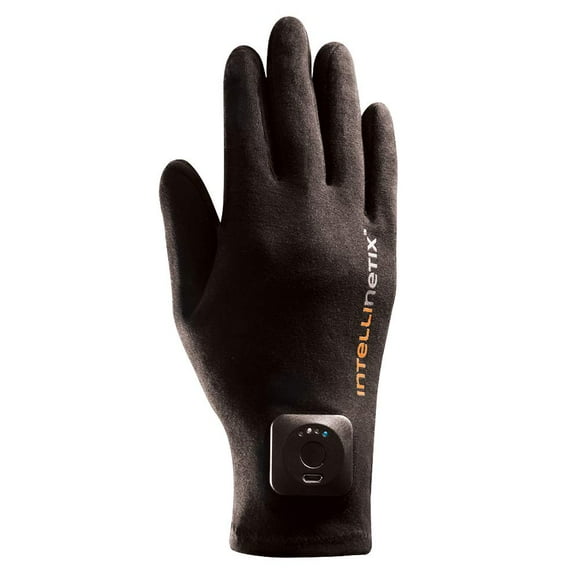 Brownmed - Intellinetix Therapy Gloves - Compression Hand Gloves for Arthritis Support - Massage Gloves with Wearable Vibration Therapy - Hand Support - Large