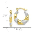 thumbnail image 2 of 10K Two-Tone Gold Earring Shrimp Creole Women'S 16 mm 15, 2 of 2