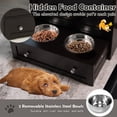thumbnail image 6 of YYAo Pet Feeder Station with Stainless Steel Bowl-Coffee, 6 of 8