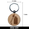 thumbnail image 2 of Dropper Bottle Round Keychain Charm Tag - Engraved Wood, 2 of 6