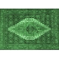 thumbnail image 1 of Ahgly Company Indoor Rectangle Medallion Emerald Green Traditional Area Rugs, 5' x 7', 1 of 4