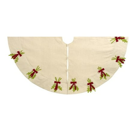 Arcadia Home Mistletoe Tree Skirt Arcadia Home Mistletoe Tree Skirt