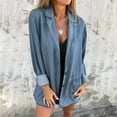 thumbnail image 2 of Women Cardigan Jean Jacket For Loose Fit Denim Shirt Jackets Summer d Button Jacket Lightweight Cardigans, 2 of 9