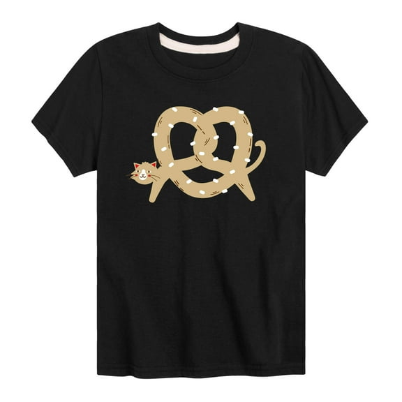 Instant Message - Pretzel Cat - Toddler And Youth Short Sleeve Graphic T-Shirt