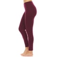 thumbnail image 3 of Merino Wool Women's Midweight Base Layer Bottoms - Thermal Underwear - No Itch Renewable Fabric - Burgundy - 2X-Large, 3 of 6