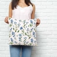 thumbnail image 2 of Blue Flowers Pillow Covers 24x24 Inch Decorative Throw Pillow Cover, Spring Floral Farmhouse Leaves Rustic Sofa Pillowcases Accent Cushion Case Home Decor Bedroom Living Room, 2 of 6