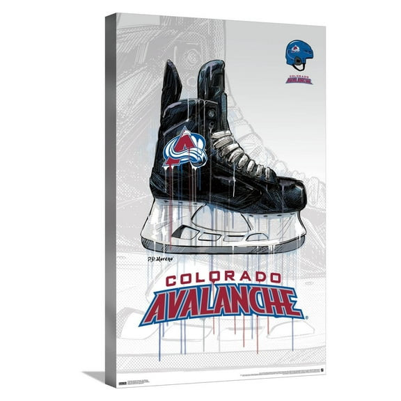 NHL Colorado Avalanche - Drip Skate 21 Canvas Wall Poster, 14.725" x 22.375"