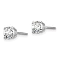 thumbnail image 2 of 14k White Gold 3/4 carat total weight Round Certified VS/SI D E F Lab Grown Diamond Screw Back 4 Prong Stud Post Earrings 14k White Gold Earrings, 2 of 2