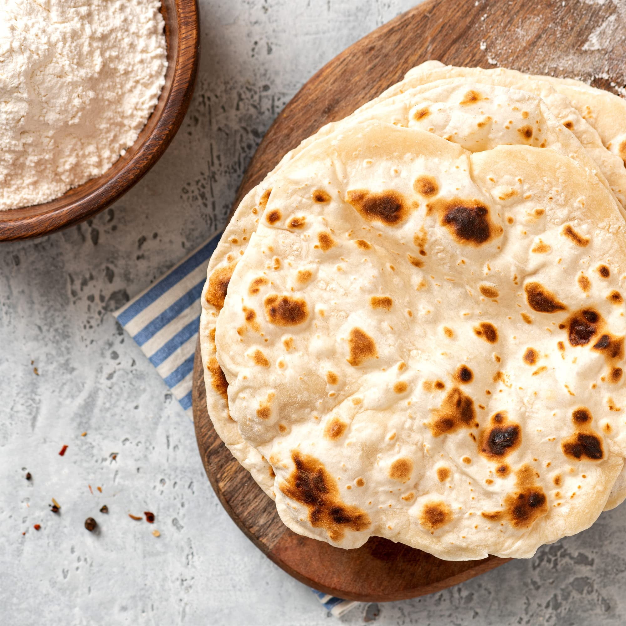 Indian Bread or Tawa Roti Made from Whole Wheat Flour or Refind Flour Dough  Stock Photo - Image of capati, atta: 190429504